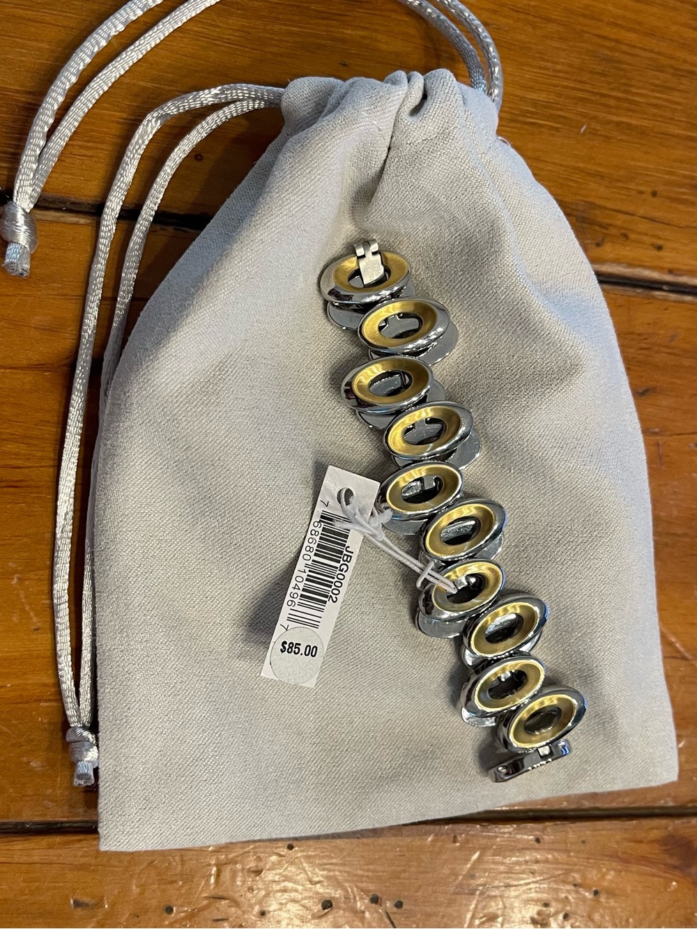Silver and Gold Oval-Link Bracelet - NWT